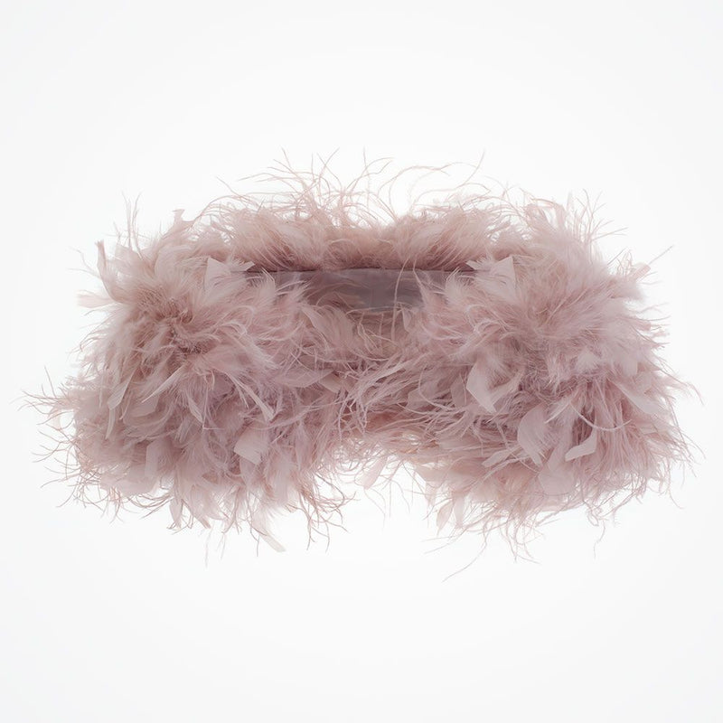 Blush pink ostrich feather bridal stole plus (size 16-18) - Liberty in Love