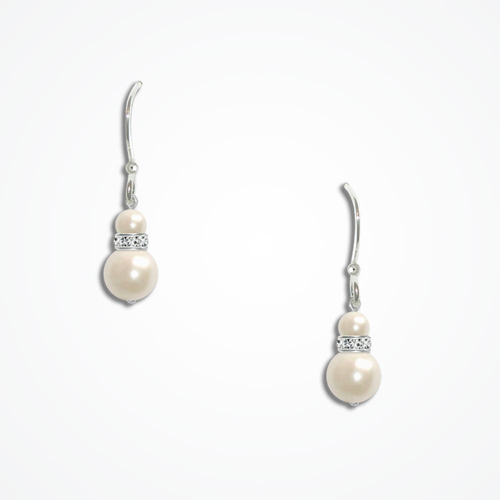 Divine pearl diamante earrings