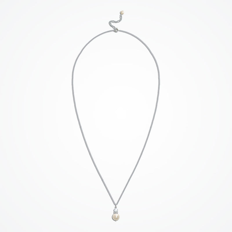Crystal elegance pearl pendant necklace - Liberty in Love
