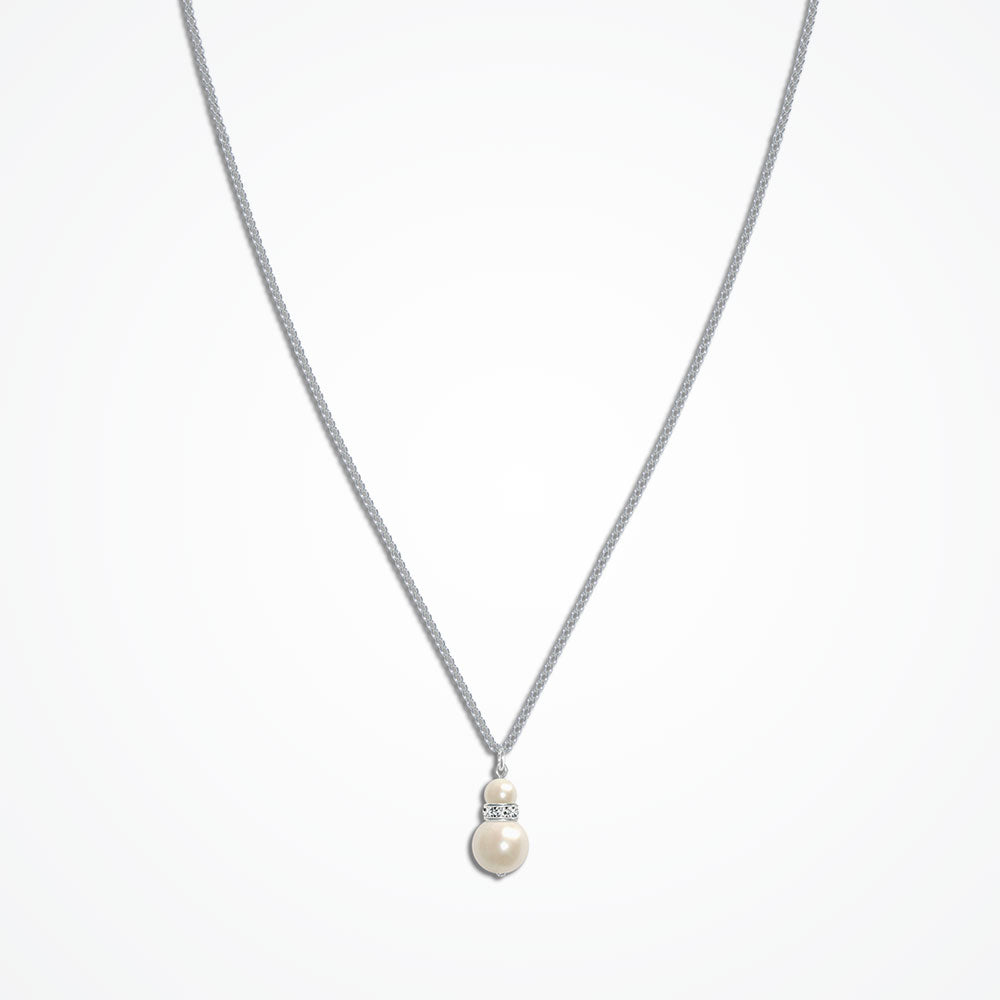Divine pearl diamante pendant