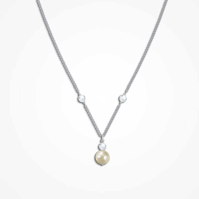 Florence pearl and swarovski pendant - Liberty in Love