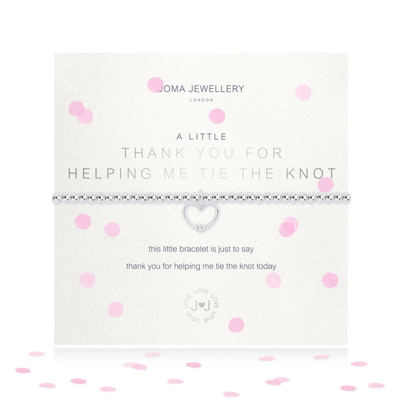 A little 'Thank you for helping me tie the knot' bracelet - Liberty in Love