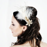 Fairytale beaded flower feather comb - Liberty in Love
