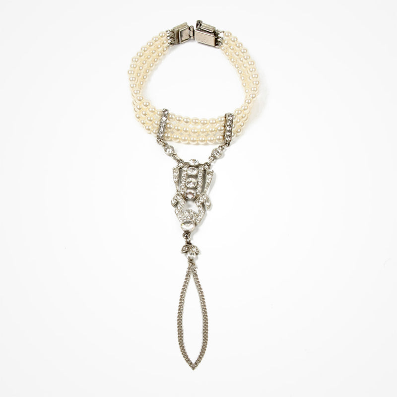Bell crystal pearl hand bracelet - Liberty in Love