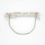 Carrie pearl draped blush silk garter - Liberty in Love