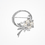 Scarlett crystal and pearl bouquet brooch - Liberty in Love