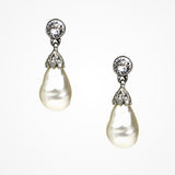 Crystal and baroque pearl droplet earrings - Liberty in Love