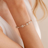 Abigail dusky pink pearl and diamante bracelet - Liberty in Love
