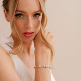 Abigail dusky pink pearl and diamante bracelet - Liberty in Love