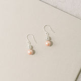 Abigail dusky pink pearl and diamante earrings - Liberty in Love