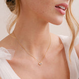 Agatha crystal deco gold pendant necklace (gold) - Liberty in Love