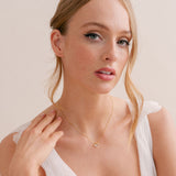 Agatha crystal deco gold pendant necklace (gold) - Liberty in Love