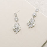 Aliz antique inspired pearl and crystal drop earrings - Liberty in Love
