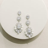 Aliz antique inspired pearl and crystal drop earrings - Liberty in Love