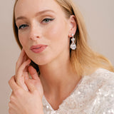 Amaya splayed crystal floral drop earrings - Liberty in Love