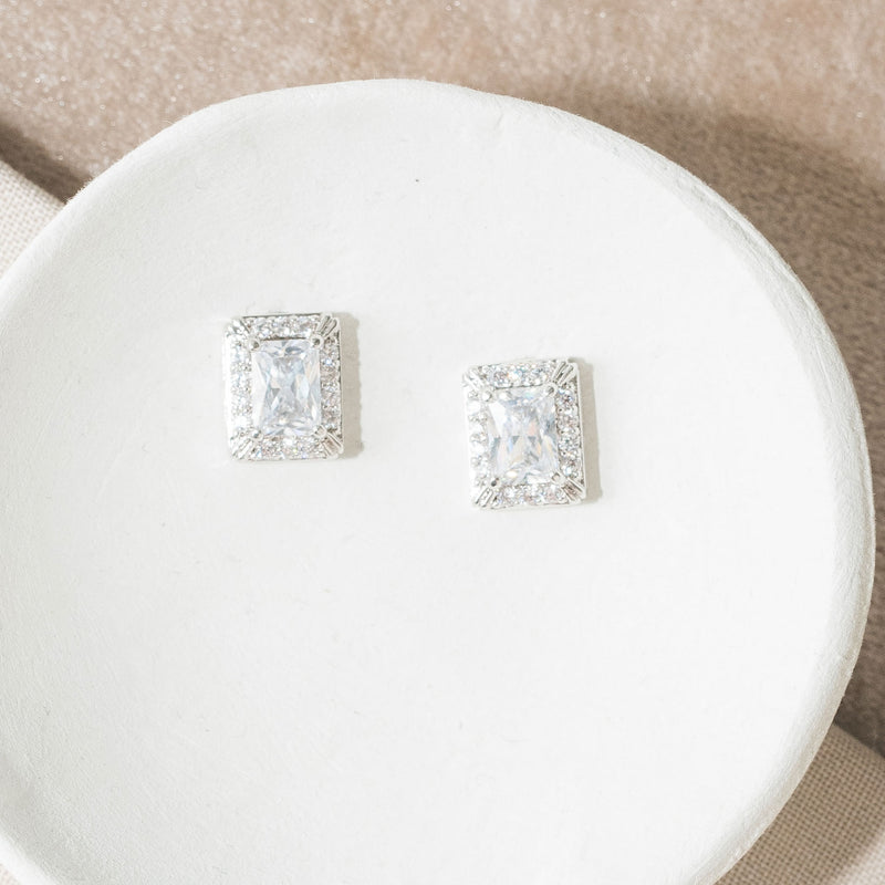 Art Deco bridal stud earrings - Liberty in Love