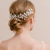 Aurelia silver leaves half halo - Liberty in Love