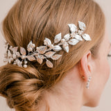 Aurelia silver leaves half halo - Liberty in Love