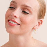 Baroque pearl small hoop earrings (gold) - Liberty in Love