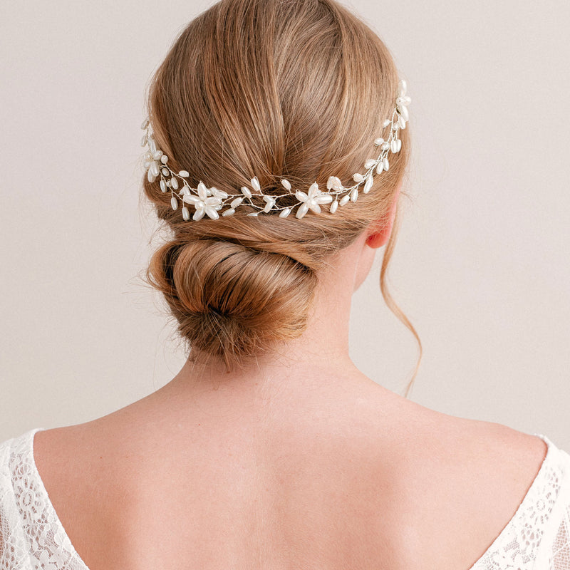 Biana pearl blossom hair vine (silver) - Liberty in Love