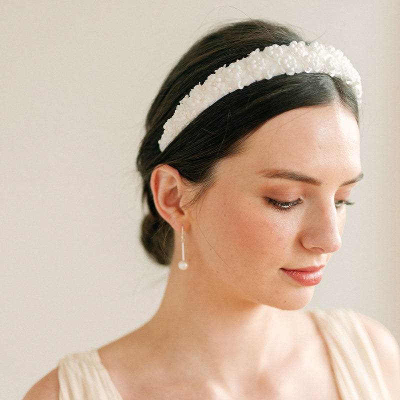 Bloom beaded floral fabric hairband - Liberty in Love