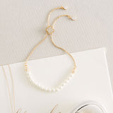 Carlisle pearl delicate toggle bracelet (gold) - Liberty in Love