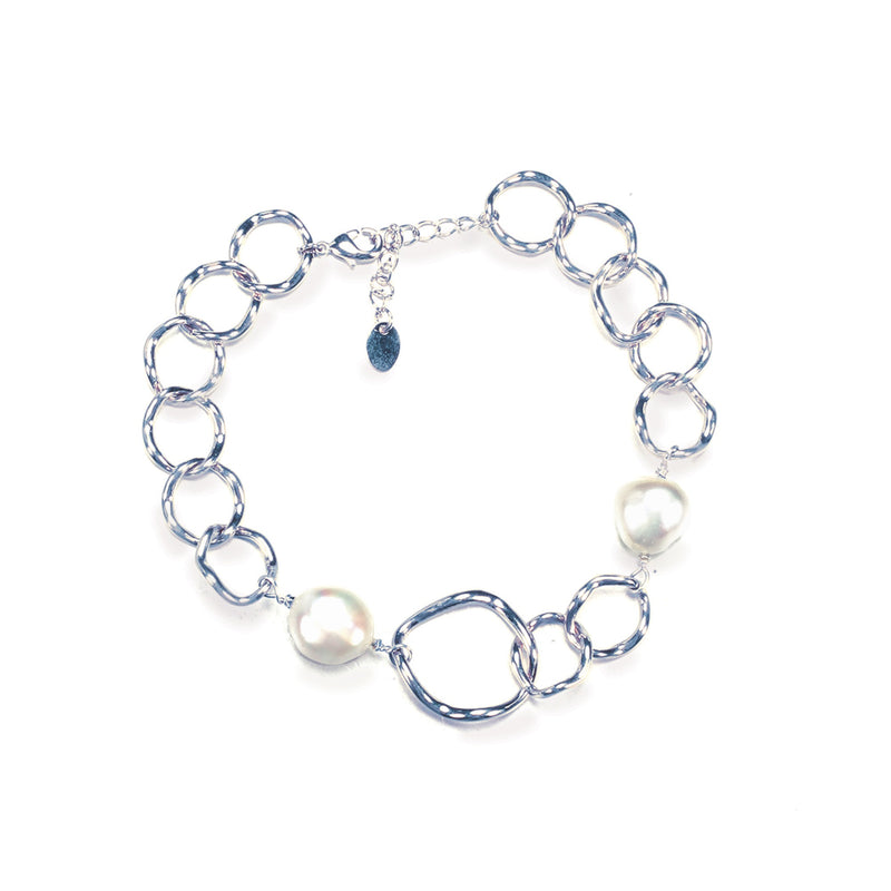 Caprice baroque pearl links bracelet - Liberty in Love