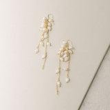 Cluster long drop pearl earrings - Liberty in Love