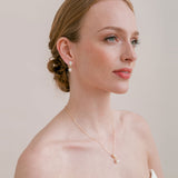 Coco pearl drop earrings and necklace set (gold) - Liberty in Love