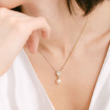 Coco pearl drop necklace (gold) - Liberty in Love