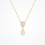 Coco pearl drop necklace (gold) - Liberty in Love