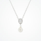 Coco pearl drop necklace (silver) - Liberty in Love