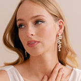 Cruz crystal bridal statement earrings (gold) - Liberty in Love
