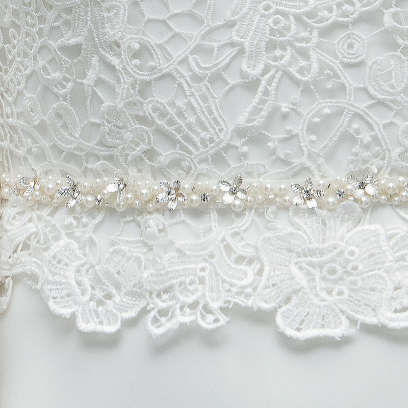 Daisy pearl silver floral enamelled belt - Liberty in Love