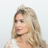 Darcie floral statement bridal tiara - Liberty in Love