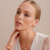 Diamante hoop with drop pearl earrings - Liberty in Love