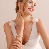 Dusky pink pearl crystal elegance bracelet - Liberty in Love