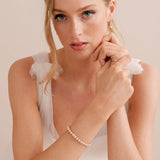 Dusky pink pearl crystal elegance bracelet - Liberty in Love