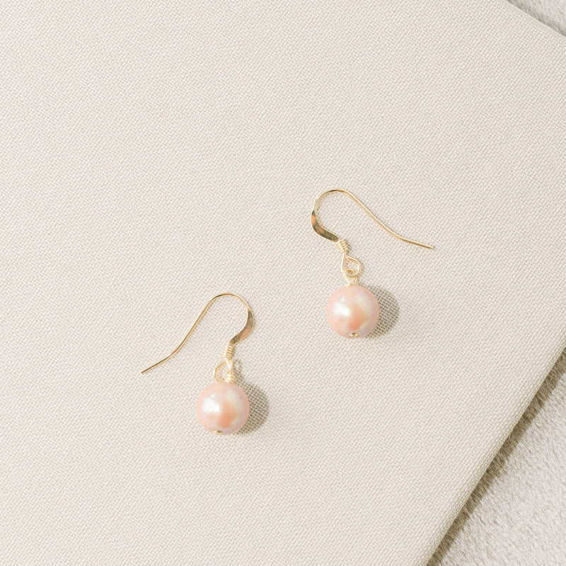 Dusky pink pearl elegance earrings - Liberty in Love