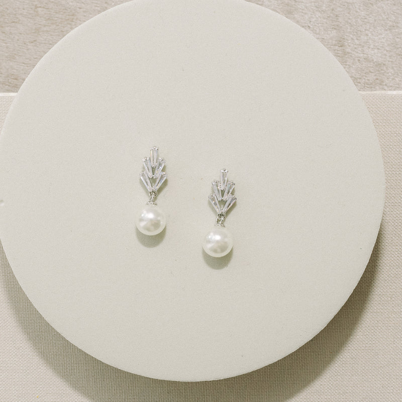 Effie crystal and pearl drop earrings - Liberty in Love