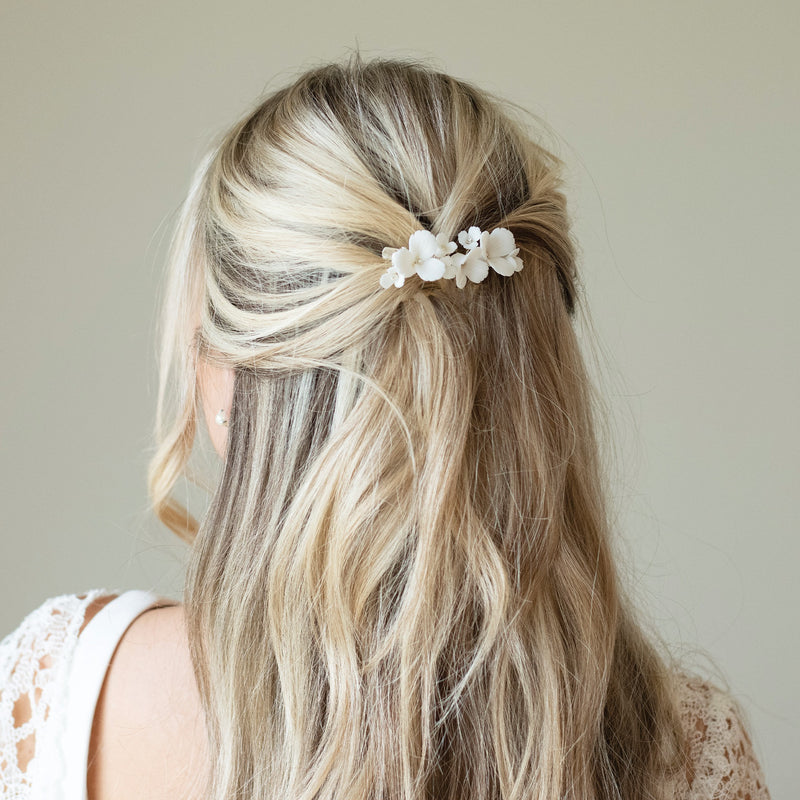 Elderflower ceramic floral sprig clip - Liberty in Love