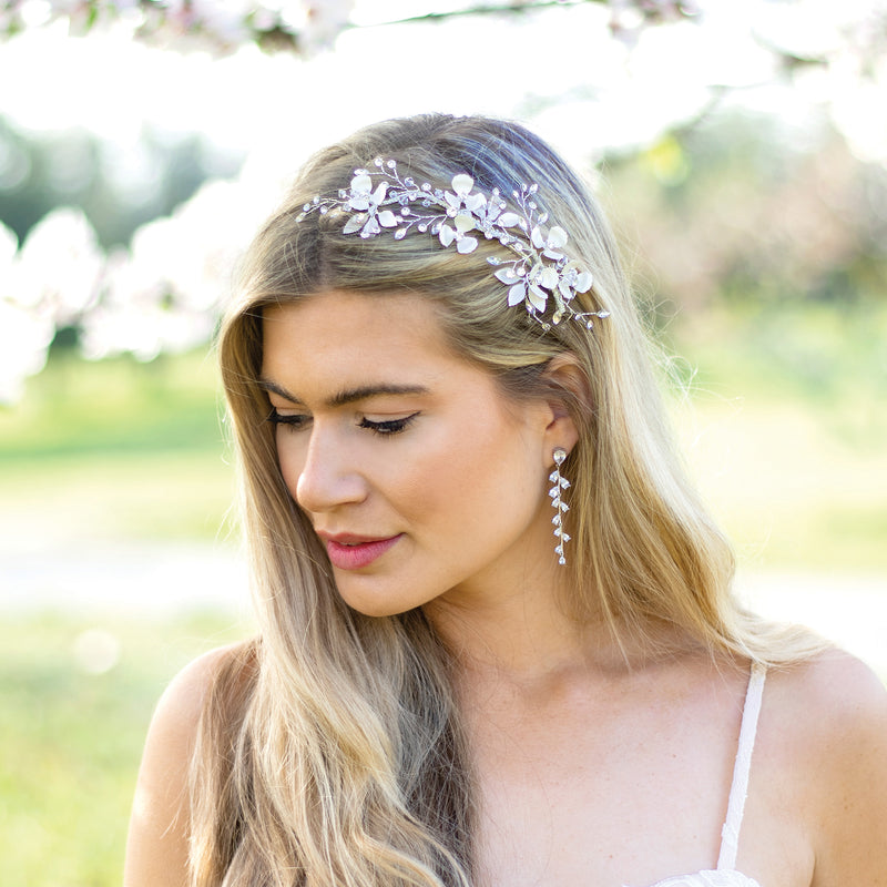 Flora crystal and enamelled flower hair clip - Liberty in Love