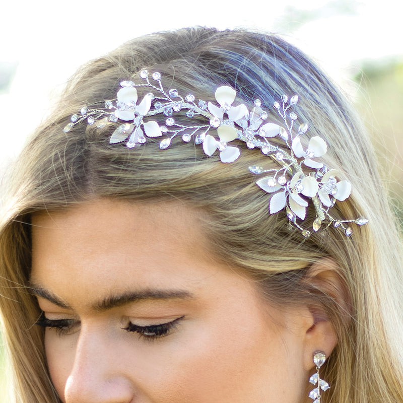 Flora crystal and enamelled flower hair clip - Liberty in Love