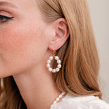 Baroque pearl hoop drop earrings (gold) - Liberty in Love