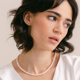 Freshwater rice pearl necklace (silver) - Liberty in Love