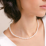 Freshwater rice pearl necklace (silver) - Liberty in Love