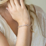 Glastonbury crystal leafy toggle bracelet (gold) - Liberty in Love