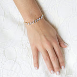 Glastonbury crystal leafy toggle bracelet (gold) - Liberty in Love