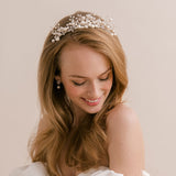 Glowing pearl and crystal tiara - Liberty in Love