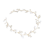 Aurora crystal and pearl hair vine (gold) - Liberty in Love